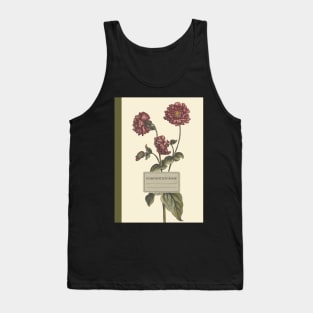 Aesthetic Vintage Floral Composition Book Tank Top